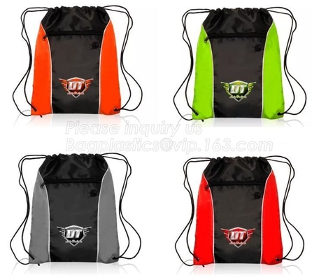 promotional Gym drawstring backpack tip quality polyester, backpack,sport resistant backpack bag,string closure shoe bag