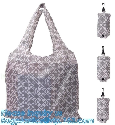 Poly Folding Foldable Grocery Bag, Custom Nylon Reusable Foldable Shopping Bag,420D Polyester Gymsack Varsity Bag packag