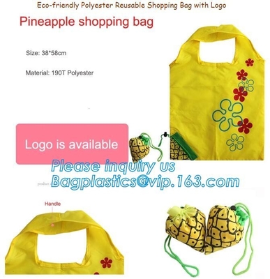 Eco-Friendly Reusable Polyester Foldable Shopping Bag,Custom Gift Promotional 210D 420D Polyester 190T Nylon Small Draws