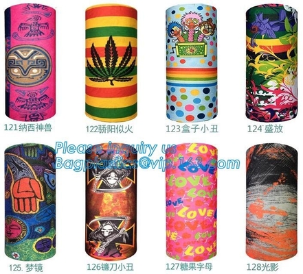 custom made digital sublimation polyester colorfast printed bandana,custom headwear printed seamless neck tube polyester
