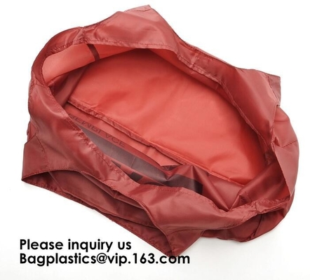Custom Eco-friendly Durable Foldable Polyester Handle Bag Pocket Folding Nylon Shopping Bag Eco-friendly Durable Foldabl