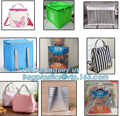 Foldable Lunch Insulated Cooler Bag Heated Food Delivery Bag Thermal Pizza Delivery Cooler Bag