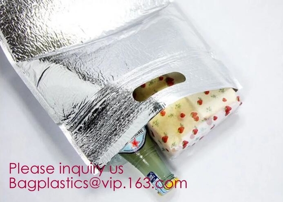 Polyester Wholesale Insulated Ice Wine Collapsible Ice Cream Lined Dry Lunch Aluminum Thermal Cooler Bag, Bagease