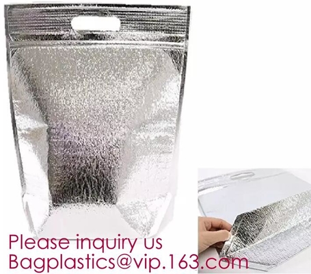 Polyester Wholesale Insulated Ice Wine Collapsible Ice Cream Lined Dry Lunch Aluminum Thermal Cooler Bag, Bagease