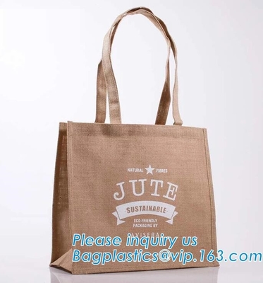 Custom Logo Printed Shopping Bag High Quality Jute Tote Bag,Promotional wholesale jute fabric shopping bag beach jute ba