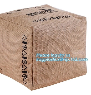 Multifunctional jute bag with low price,Natural Burlap Tote Bags Reusable Jute Bags with Full Gusset,shoulder strap plai