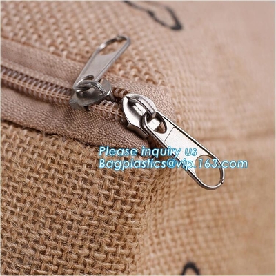 Multifunctional jute bag with low price,Natural Burlap Tote Bags Reusable Jute Bags with Full Gusset,shoulder strap plai