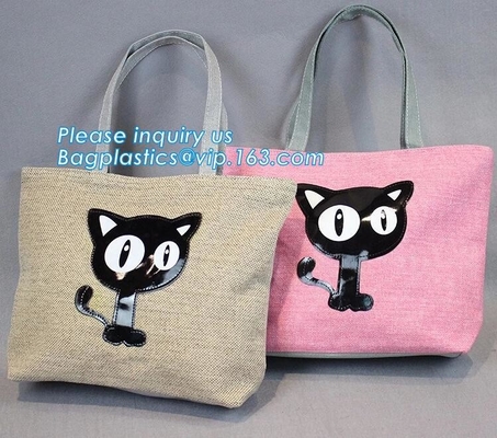 Customized printed logo laminated shopping tote jute bags with handle,Fashion and environmental custom jute shopping bag