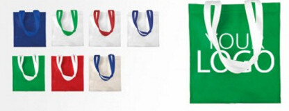 STRIPED GROCERY TOTE, eco-friendly, reusable, durable, recyclable and biodegradable,moistureproof, BAGEASE, PAC, PAK, PK