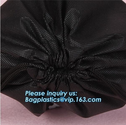 Fashion Eco Friendly Advertising Non Woven Drawstring Bag, Promotional pp non woven drawstring travel shoes bags, bageas