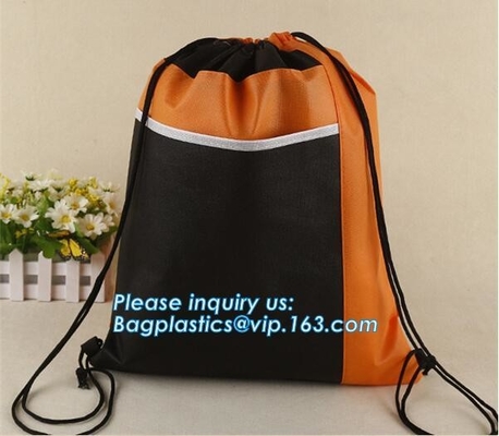 Custom made printed non woven fabric drawstring shoe dust carrier bag with logo/wholesale nonwoven cheap carry travel sh