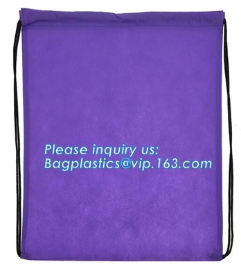 Customized non woven drawstring bags， digital full color printing non woven drawstring bag for promotional event bagease