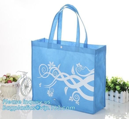 Customized polypropylene tnt white laminated non woven bag, Customized foldable shopping trolley bag non woven bag for s