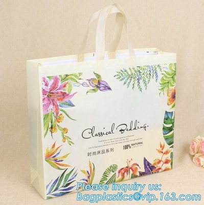 Fashional hot sale reusable tnt tnt laminated non woven bag, Eco friendly promotional custom reusable brand non woven ba