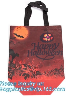 Halloween All Hallow Cheap promotional colorful ultrasonic 90g non woven bag/eco friendly document tote bag, bagease