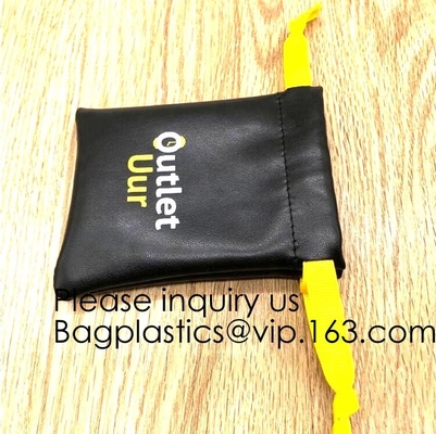 Fashion PU Leather Gift Bag Jewelry Pouch Drawstring Waterproof Bag Universal Headphone Protection Pouch/Portable Travel