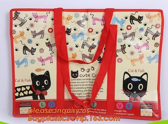 Color Printed PP Woven Carrying Shopping/Grocery Tote Bag,promotional tote laminated pp non woven gift bag fashion handb