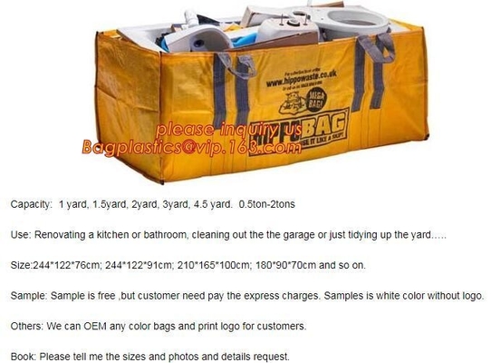 1000kg Bulk Bag 1 Ton Skip Bag Pp Jumbo Bag,Pp Construction Waste Bulk Skip Bag,Super Sack Bulk Jumbo Bags