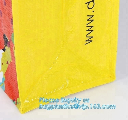 Wholesale custom logo eco-friendly shopping bag recyclable shopping bag pp woven shopping bags,Promotion PP Woven Lamina