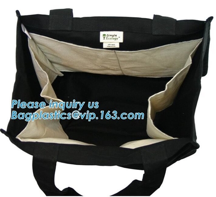 Cotton Canvas Bag With Inner Pocket, Eco Friendly Organic Cotton Canvas Tote Bag,Canvas Shopping Bag bagease bagplastics