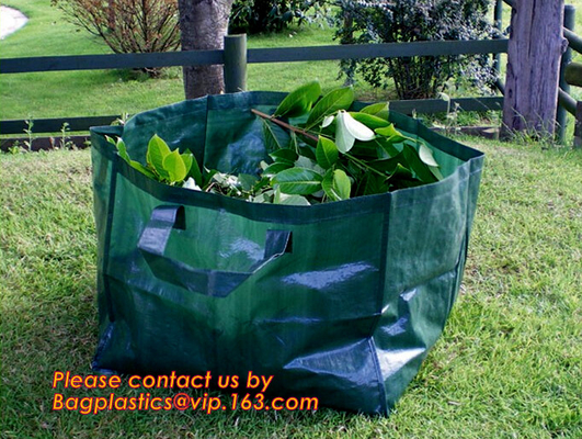 Reuseable Heavy Duty Gardening Bags Lawn Pool Garden Leaf Waste Bag Collapsible Canvas Portable Grass Bin Landscape tote