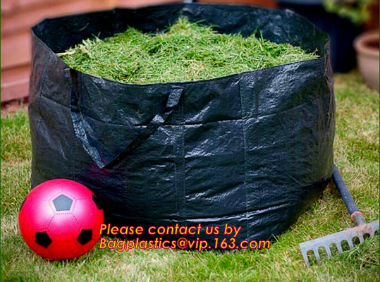 Reuseable Heavy Duty Gardening Bags Lawn Pool Garden Leaf Waste Bag Collapsible Canvas Portable Grass Bin Landscape tote