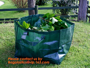 260L PP fabric leaf waste bags/garden bag waste/garden refuse sack,self standing plastic yard,lawn and leaf bags / reusa