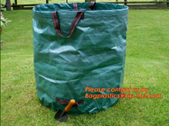 260L PP fabric leaf waste bags/garden bag waste/garden refuse sack,self standing plastic yard,lawn and leaf bags / reusa