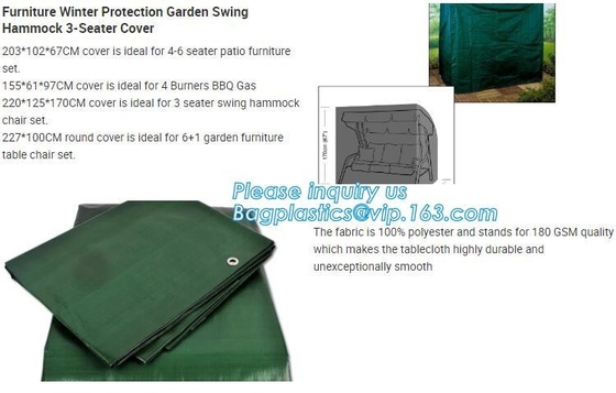 furniture winter protection garden swing hammock 3-seater cover, garden funiture bench cover, swinging hammock cover bag