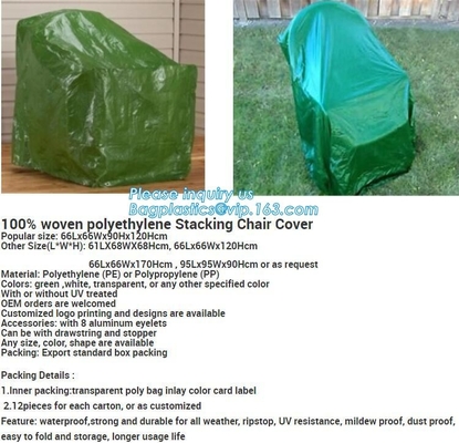 Green Waterproof pe plastic outdoor garden furniture covers,lounge bench covers,funiture series,garden bench cover, bag