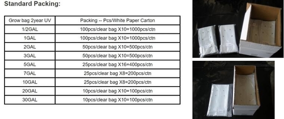 LDPE Polyethylene plastic garden planter bags for vegetable, tree and flower seedling,15 GALLON Hole Plastic LDPE Grow B