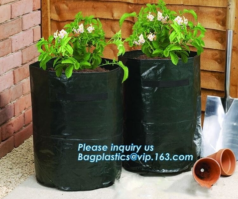 Drain Growing Bags-White Color Grow Bags-100%Virgin Raw PE Planter Bags -25Gallon 150Microns Thickness Planting Bag, PAC
