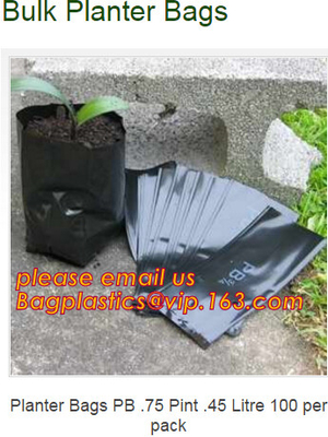 Wholesale Poly Black Square Garden Plastic Baby Flower Plant Nursery Poly Bags for Hydroponics,1gal 2gal 3gal 5gal 7gal