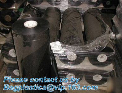 Perforated silver black mulch film for crop production,vegetable garden black / gray perforated mulch layer plastic mulc