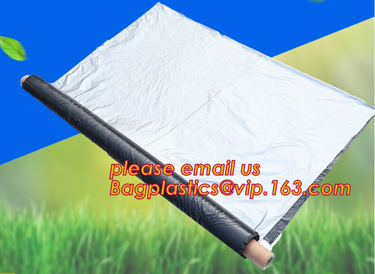 black/silver/white/blue biodegradable plastic agricultural mulch film price,20 micron white black plastic mulch film UV