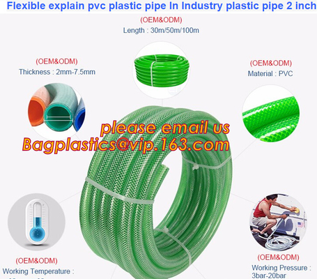 Layflat PVC Transparent Hose Clear Suction No-Kinking PVC Tubing Soft Clear PVC Tube High Pressure Spray Hose