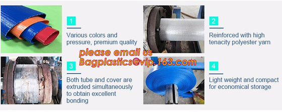 Swimming Pools, Reinforced PVC Discharge Hose, Heavy Duty Lay Flat Pool Drain Water Transferring