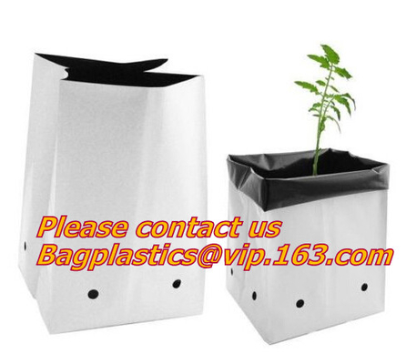 Grow Bags, Flower/Vegetable/Plant Pots Aeration Smart Bag Non Fabric Pot For Garden Farm White Plastic Bag (5 Gallon - 1