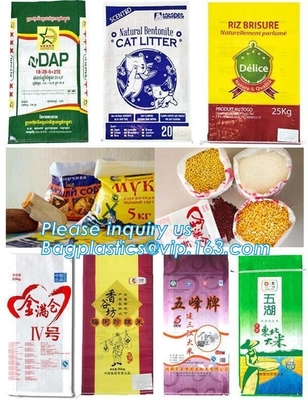 pp bag/sacks used pp bag Woven PP woven bag for packing 50kgs rice, grain, powder, salt, sugar,WOVEN BAG PRINTING MATERI