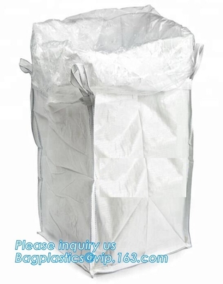 100% virgin polypropylene woven pp big bag bulk bag 1x1x1m for Israel,PP woven flexible big bag with baffle and brace in