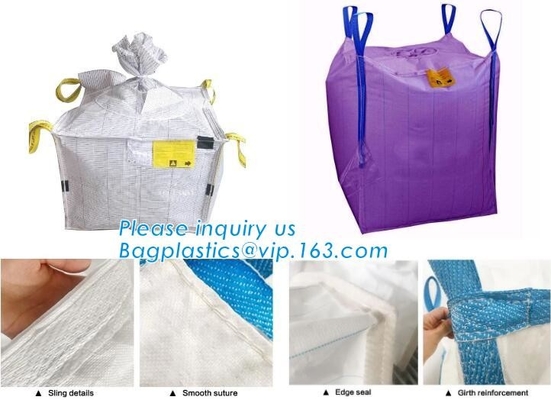 PP Woven Bag Big Bag with Open Top and Flat Bottom for Sand/Rock/Gravel,PP woven FIBC big jumbo bag for storing &amp; transp