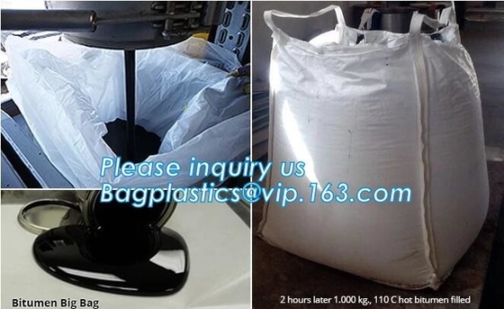 BITUMEN BIG BAGS, FOOD GRADE BIG BAGS, OIL BAG, BOTTOM SPOUT,INNER LINER BAG,FERTILIZER BAG, VENTILATED BREATHING BAG