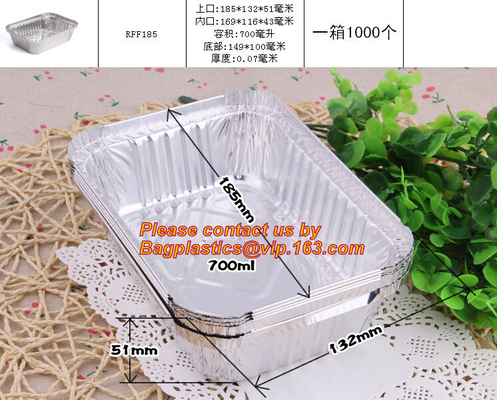 food container aluminum foil baking tray,lubricated foil containers aluminium foil tray manufacture for lunch food packi