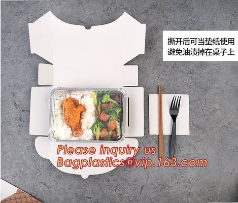 With paper lids clear lids FDA certificate food grade disposable 700 1000ml 1200ml 7&quot; 8&quot; 9&quot; aluminum foil food BAGEASE