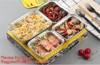 Aluminium foil food container 32x26x6.5cm 1/2 steamtable deep pan rec32267f with foil lid or plastic dome lid  BAGEASE B