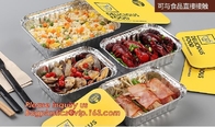 Aluminium foil food container 32x26x6.5cm 1/2 steamtable deep pan rec32267f with foil lid or plastic dome lid  BAGEASE B