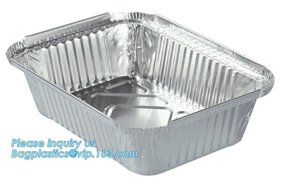 Aluminium Foil Food Containers Rectangle Aluminum Tray Black and Gold Foil Container,Airline Aluminum Tray Smooth-Wall F