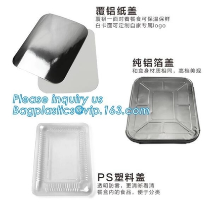 Aluminium Foil Food Containers Rectangle Aluminum Tray Black and Gold Foil Container,Airline Aluminum Tray Smooth-Wall F