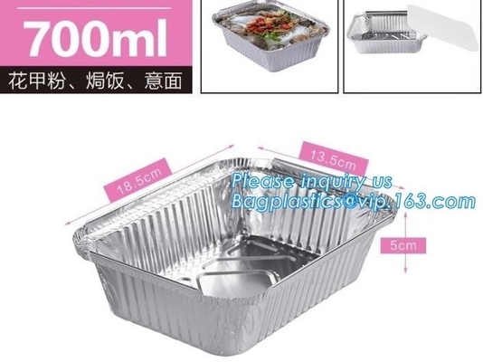 Airline Aluminum Tray Smooth-Wall Foil Food Containers With Lids Airline Catering,Catering disposable takeaway fast food