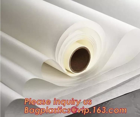 Bleached With Unbleached Greaseproof Paper For Food Wrapping,Environmental Friendly And Green Greaseproof Food Packaging